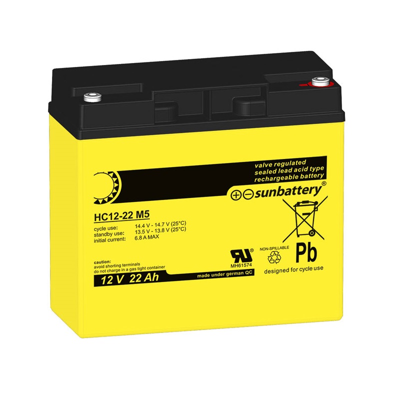 SUN Battery HC12-22 12V 22Ah Pb 