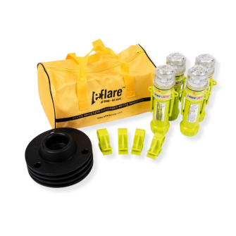 EFLARE LED-Warnblitzleuchten-Set UB700G ATEX / 8 LED / gelbes Blitz-/Dauerlicht
