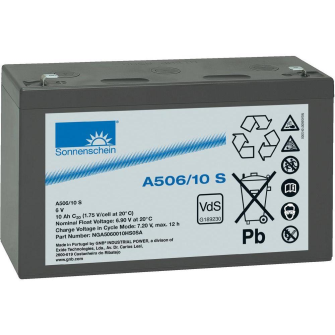 998295 EXIDE SONNENSCHEIN Gel A506/10.0S - 0789552300 6V 10Ah Pb / VdS