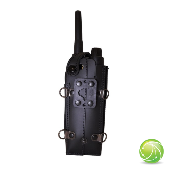 AKKUPOINT Funkholster Leder "RB-Clip" mit Arretierungsknopf / zu TPH700