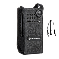 991028 Funkholster Leder / PMLN5839-3P / 3-Punkt-Tragegurt / für MOTOROLA DP4400