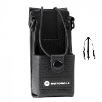991030 Funkholster Leder / RLN5383A3P / Gurtschlaufe / 3-Punkt-Tragegurt / für MOTOROLA CP040 / DP1400