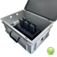 AKKUPOINT CH-DUNKEL-BOX klein / Mehrfach-Ladestation f&amp;#252;r 6 Akkus / zu TPH900