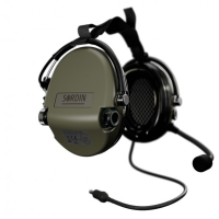 SORDIN SUPREME MIL CC NEXUS Simple Com Aktivgeh&amp;#246;rschutz mit Nackenb&amp;#252;gel / olivgr&amp;#252;n