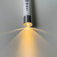 AKKUPOINT DIAGNOSTICLIGHT Zertifizierte Pupillenleuchte LED WARM-WEISS mit Schiebe-Dauerschaltung