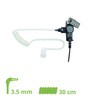 Auricolare con tubo acustico lock type / cavo a spirale 30cm / jack angolato 3.5mm