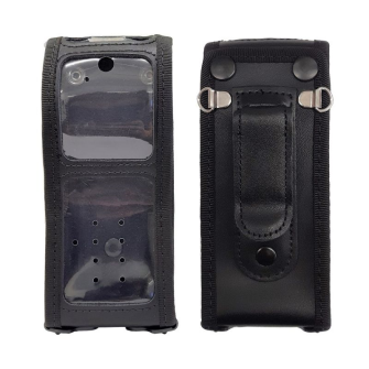 SEPURA Holster leather / belt clip / 2x D-ring / for STP8000/9000