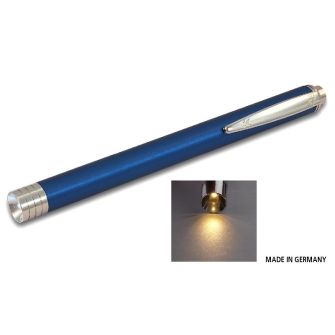 ALU DIAGNOSTICLIGHT LED-Lampe pupille certifi&#233;e BLANC-CHAUD / bleu / MDR / EN 62471