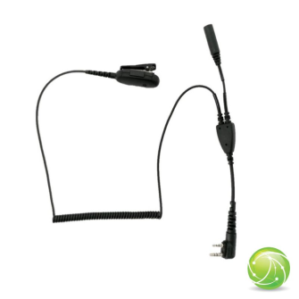 AKKUPOINT HEADSET for concealed carry / 2 cables from PTT separated / coiled cable / for ICOM LTE