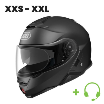 SHOEI Neotec II Motorcycle flip-up helmet P/J homologated with CT headset / BLACK matt / M