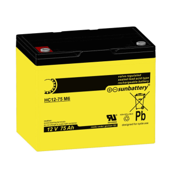 SUN Battery HC12-75 12V 75Ah Pb