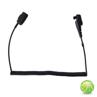 AKKUPOINT Collar microphone / PTT with 25 cm coiled cable for TPH900