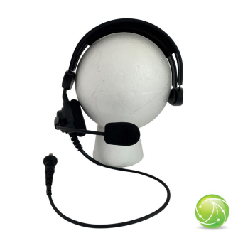 AKKUPOINT Leichtgewicht-B&#252;gel-Headset mit einseitigem Lautsprecher und Schwanenhalsmikrofon