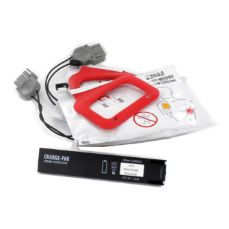 PHYSIO CONTROL Medical battery for defibrillator Lifepak CR+ / inkl. 2 x electrodes / ORIGINAL