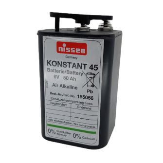 NISSEN Hochleistungs Baulampenbatterie Konstant 45 / 6V 45-50Ah Air Alkaline 