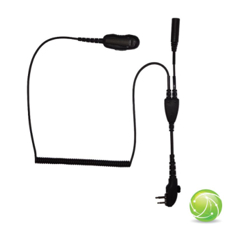 AKKUPOINT HEADSET for concealed carry / 2 cables from PTT separated / coiled cable / for Hytera