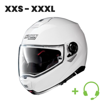 NOLAN N100-5 Motorcycle flip-up helmet P/J homologated with CT headset / WHITE / M