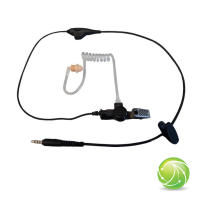 AKKUPOINT Headset with acoustic tube and microphone / 3.5mm jack straight