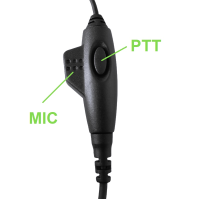 AKKUPOINT Headset regolabile flessibile con microfono lock type e PTT / 3.5mm jack diritto