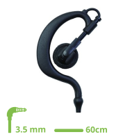 Flexibel earphone with 60cm cable straight / 3.5mm jack angled