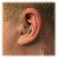 Auricolare inserto EAR FIN&amp;#174; silicone per tubo acustico / PICCOLA SINISTRA