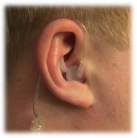 Oreillette EAR FIN&amp;#174; silicone pour tube acoustique / PETITE DROITE