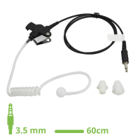 HEADSET Schallschlauch-Ohrh&amp;#246;rer mit 60 cm Kabel glatt / 3.5 mm Klinkenstecker gerade