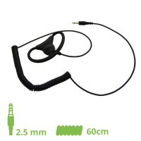 D-SHAPE Oreillette r&amp;#233;glable flexible 60 cm c&amp;#226;ble spiral&amp;#233; / 2.5 mm jack coud&amp;#233;