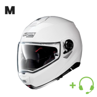NOLAN N100-5 Motorcycle flip-up helmet P/J homologated with CT headset / WHITE / M